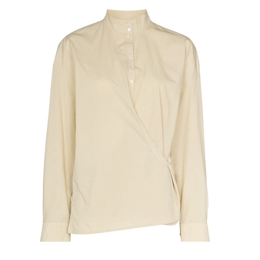 Lemaire Beige Officer Collar Twisted Shirt - NO TAGS